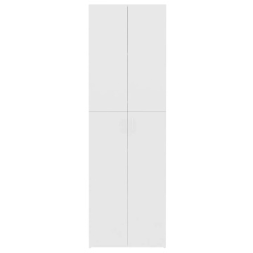 Dulap de birou, alb, 60x32x190 cm, lemn prelucrat - Img 5