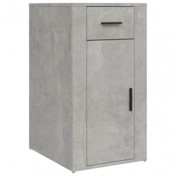 Dulap de birou, gri beton, 40x49x75 cm, lemn prelucrat - Img 2