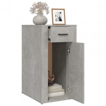 Dulap de birou, gri beton, 40x49x75 cm, lemn prelucrat - Img 8