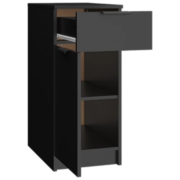 Dulap de birou, negru, 33,5x50x75 cm, lemn prelucrat - Img 6