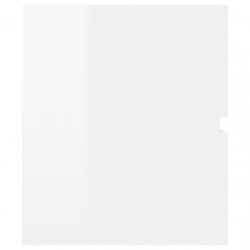 Dulap de chiuvetă, alb extralucios, 80x38,5x45 cm, PAL - Img 6