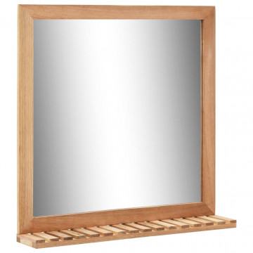 Dulap de chiuvetă cu oglindă, lemn masiv de nuc - Img 6