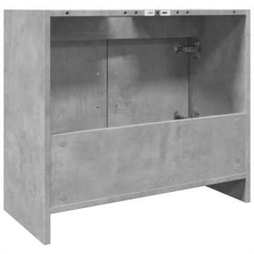 Dulap de chiuvetă, gri beton, 63x29x55 cm, lemn prelucrat - Img 6