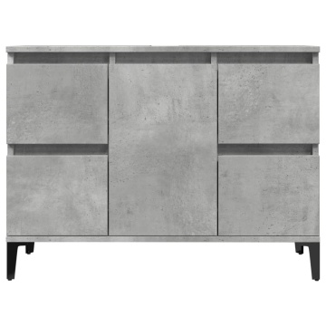 Dulap de chiuvetă, gri beton, 80x33x60 cm, lemn prelucrat - Img 4