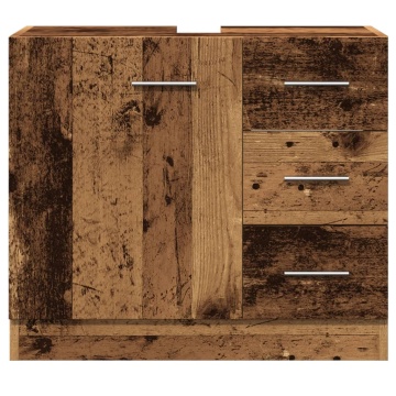 Dulap de chiuvetă, lemn vechi, 63x30x54 cm, lemn prelucrat - Img 4