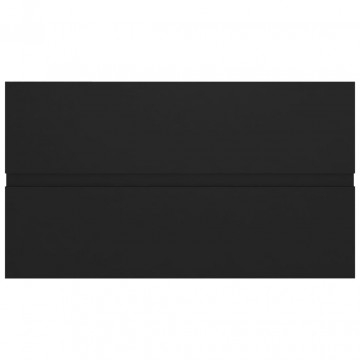 Dulap de chiuvetă, negru, 80 x 38,5 x 45 cm, PAL - Img 7