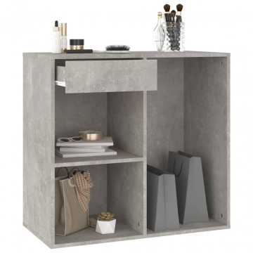 Dulap de cosmetice, gri beton, 80x40x75 cm, lemn prelucrat - Img 5