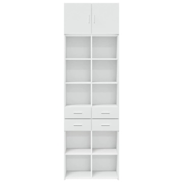 Dulap de depozitare, alb, 70x42,5x225 cm, lemn prelucrat - Img 4
