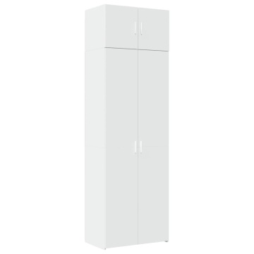 Dulap de depozitare, alb, 70x42,5x225 cm, lemn prelucrat - Img 2