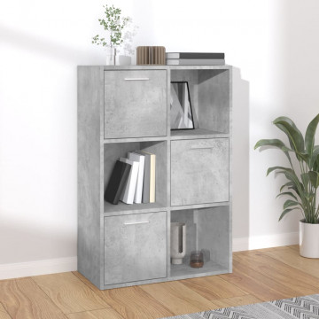 Dulap de depozitare, gri beton, 60 x 29,5 x 90 cm, PAL - Img 1