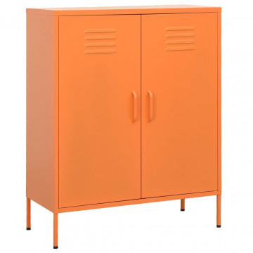 Dulap de depozitare, portocaliu, 80x35x101,5 cm, oțel - Img 1