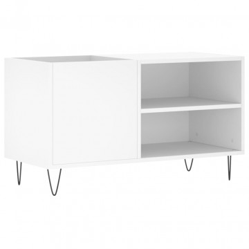 Dulap de discuri, alb, 85x38x48 cm, lemn prelucrat - Img 2