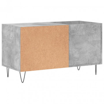 Dulap de discuri, gri beton, 85x38x48 cm, lemn prelucrat - Img 5