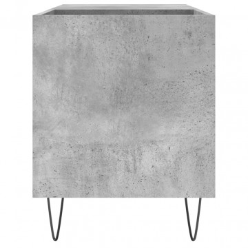 Dulap de discuri, gri beton, 85x38x48 cm, lemn prelucrat - Img 8