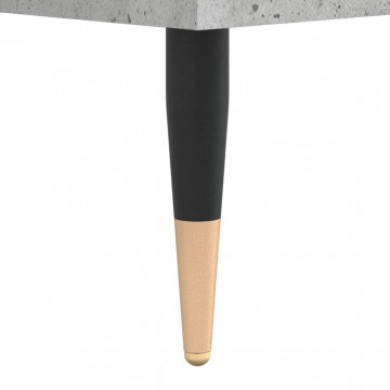 Dulap de discuri, gri beton, 85x38x48 cm, lemn prelucrat - Img 6
