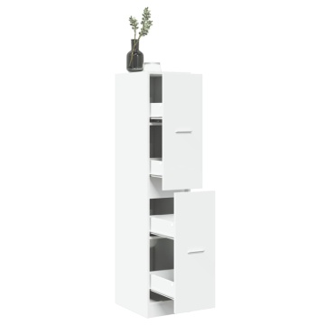 Dulap de farmacie, alb, 30x41x144,5 cm, lemn prelucrat - Img 1