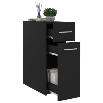 Dulap de farmacie, negru, 20x45,5x60 cm, lemn prelucrat - Img 4