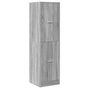 Dulap de farmacie, sonoma gri, 40x41x144,5 cm, lemn prelucrat - Img 3