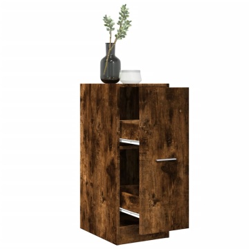 Dulap de farmacie stejar fumuriu, 30x41x77,5 cm, lemn prelucrat - Img 1