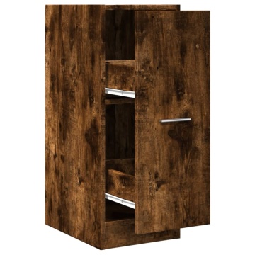 Dulap de farmacie stejar fumuriu, 30x41x77,5 cm, lemn prelucrat - Img 2