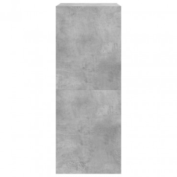 Dulap de pantofi 2 sertare rabatabile, gri beton, 60x42x108 cm - Img 5