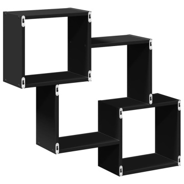 Dulap de perete, 78x18x71 cm, negru, lemn prelucrat - Img 5