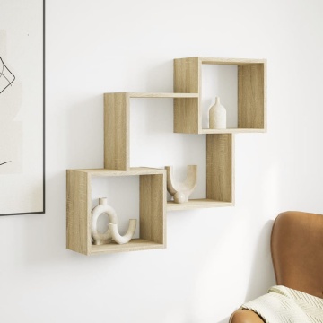 Dulap de perete, 78x18x71 cm, stejar sonoma, lemn prelucrat - Img 3