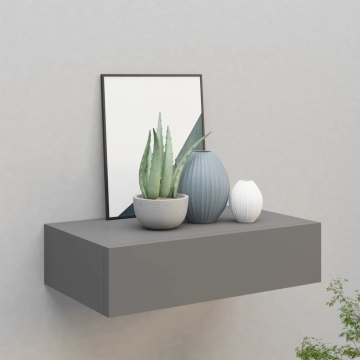 Dulap de perete cu sertare, gri, 40x23,5x10 cm, MDF - Img 1