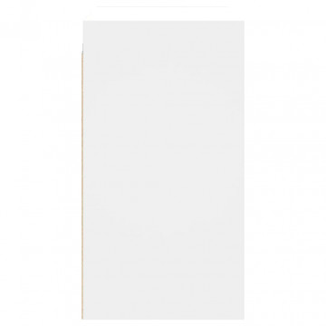 Dulap de perete cu uși din sticlă, alb, 68x37x68,5 cm - Img 6