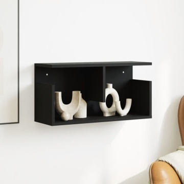 Dulap de perete, negru, 60x20x30 cm, lemn prelucrat - Img 3