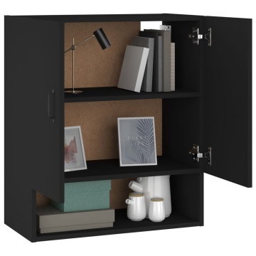 Dulap de perete, negru, 60x31x70 cm, lemn prelucrat - Img 4