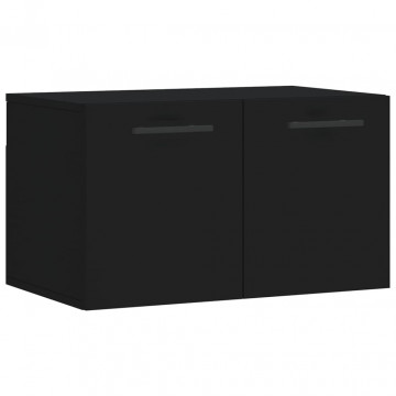 Dulap de perete, negru, 60x36,5x35 cm, lemn prelucrat - Img 2