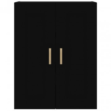 Dulap de perete, negru, 69,5x32,5x90 cm, lemn prelucrat - Img 8
