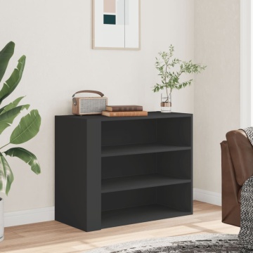 Dulap de perete, negru, 75x35x60 cm, lemn prelucrat - Img 3
