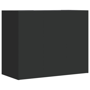 Dulap de perete, negru, 75x35x60 cm, lemn prelucrat - Img 5