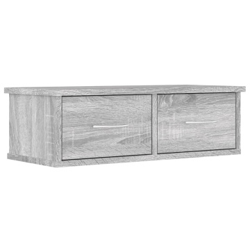 Dulap de perete, sonoma gri, 60x26x18,5 cm, lemn prelucrat - Img 2