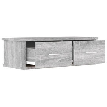 Dulap de perete, sonoma gri, 60x26x18,5 cm, lemn prelucrat - Img 8
