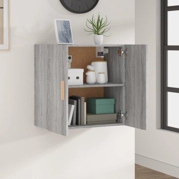 Dulap de perete, sonoma gri, 60x30x60 cm, lemn prelucrat - Img 3