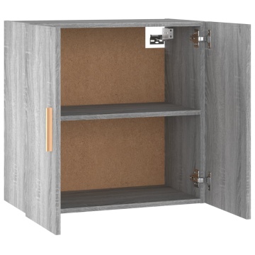 Dulap de perete, sonoma gri, 60x30x60 cm, lemn prelucrat - Img 7