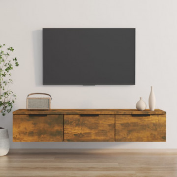 Dulap de perete, stejar fumuriu, 102x30x20 cm, lemn compozit - Img 1