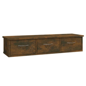 Dulap de perete stejar fumuriu 88x26x18,5 cm lemn prelucrat - Img 2