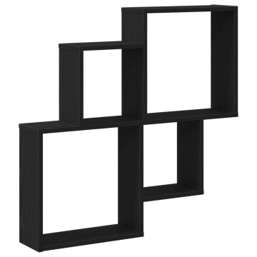 Dulap de perete Stejar negru 80x15x78,5 cm - Lemn compozit - Img 2