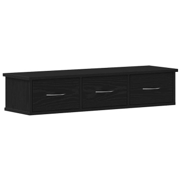 Dulap de perete Stejar negru 88x26x18,5 cm Lemn prelucrat - Img 2