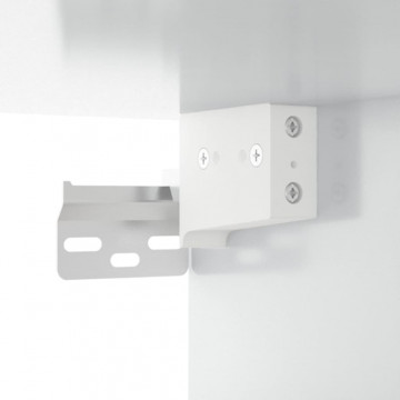 Dulap de perete suspendat, alb extralucios, 69,5x32,5x90 cm - Img 7