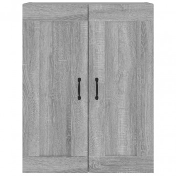 Dulap de perete suspendat, gri sonoma, 69,5x32,5x90 cm - Img 8
