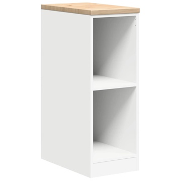 Dulap depozitare garaj alb 30x51x85 cm lemn masiv de pin - Img 2