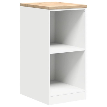 Dulap depozitare garaj alb 40x51x85 cm lemn masiv de pin - Img 2