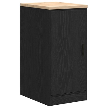 Dulap depozitare garaj negru 40x51x85 cm lemn masiv de pin - Img 2