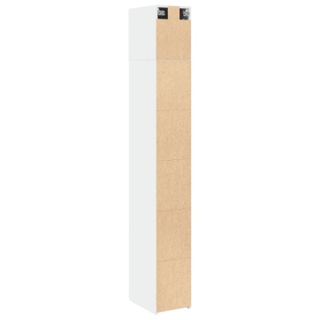 Dulap depozitare slim alb 30x42,5x225 cm lemn prelucrat - Img 7