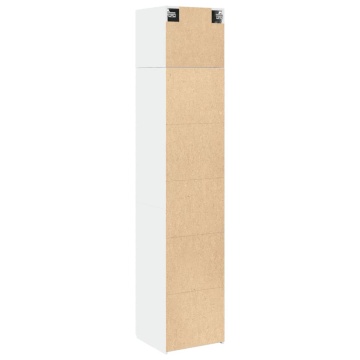 Dulap depozitare slim alb 45x42,5x225 cm lemn prelucrat - Img 7